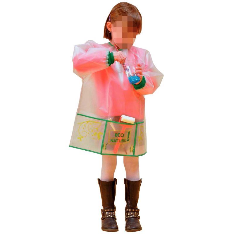 Tablier écologique enfant modèle 3 - 5 ans coloris blanc et vert