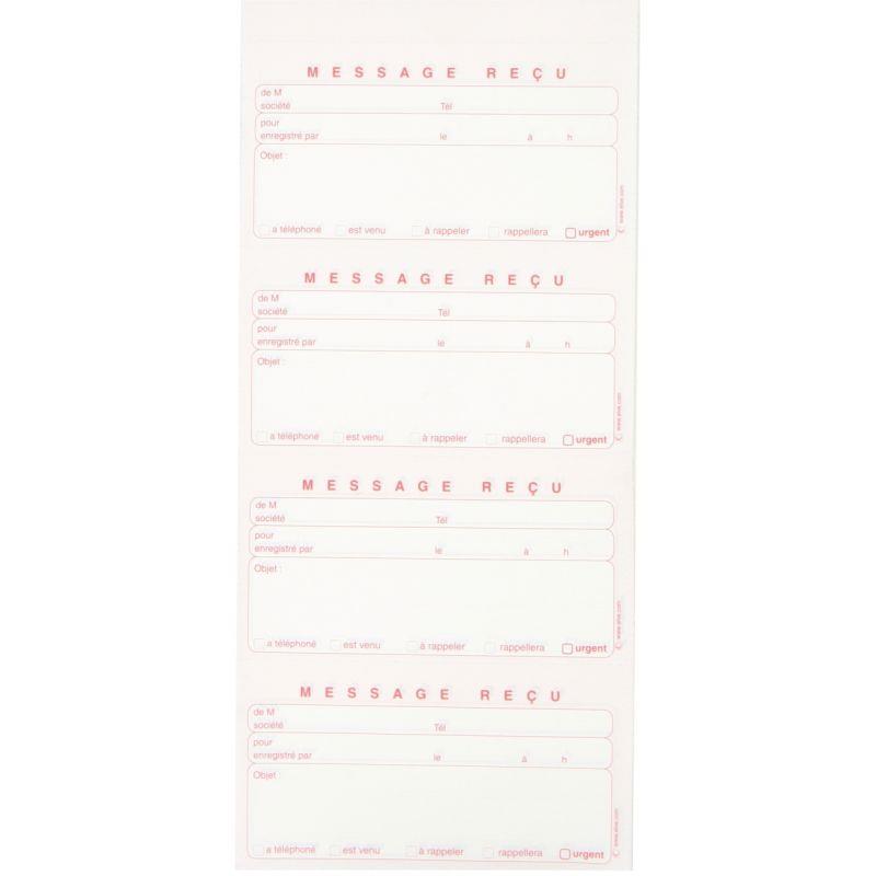 Carnet de 160 messages reçus