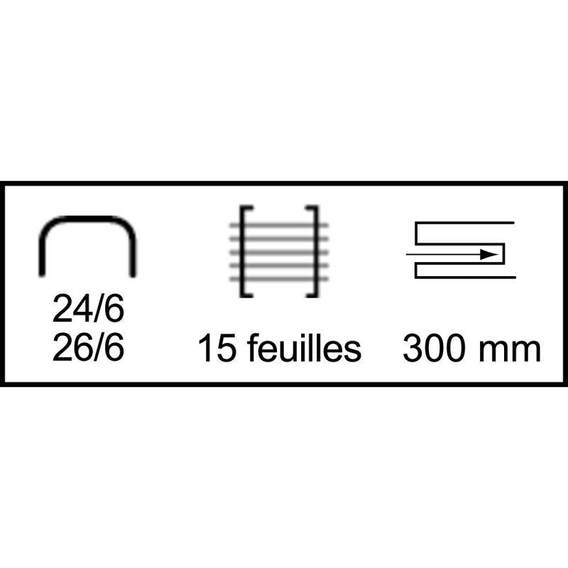 Agrafeuse à long bras 15 feuilles