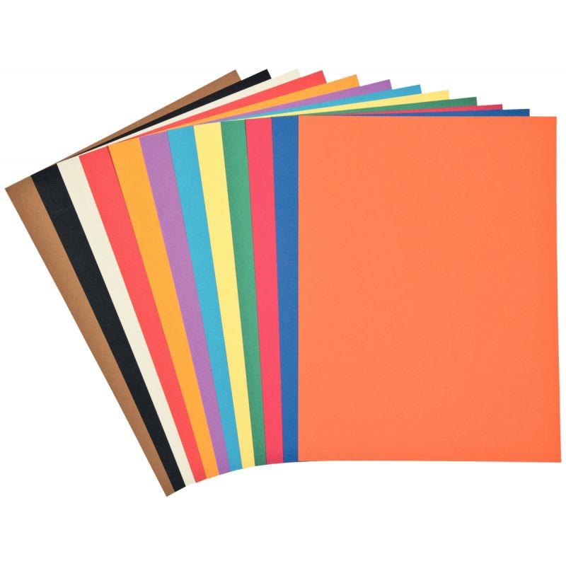 Pochette de 12 feuilles à dessin 160g 24x32cm couleurs vives