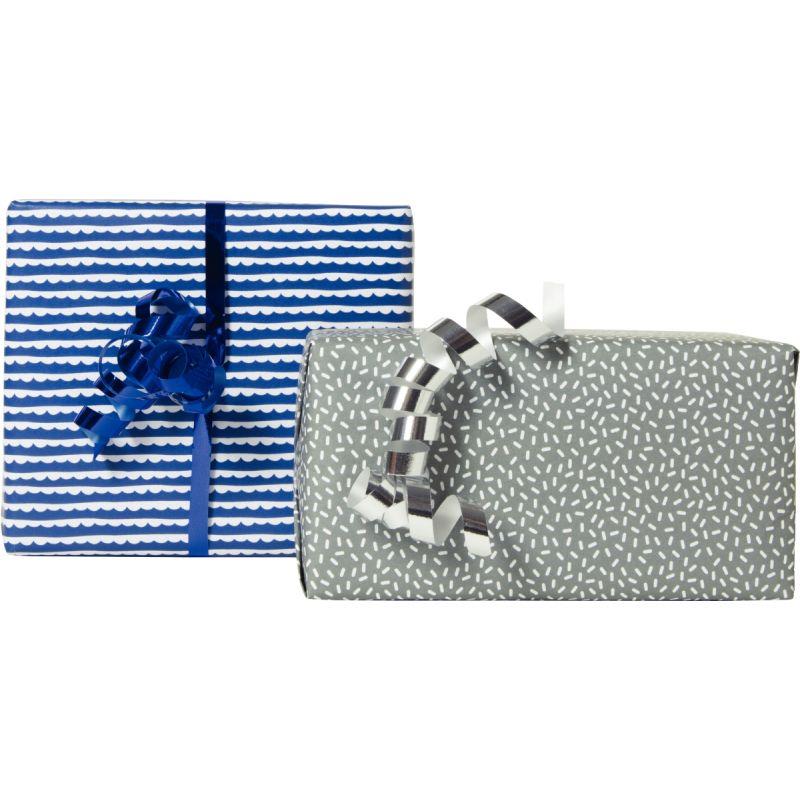 Boîte de 10 rouleaux de papier cadeau motifs fantaisies assortis dimension 2m x 0,70 m