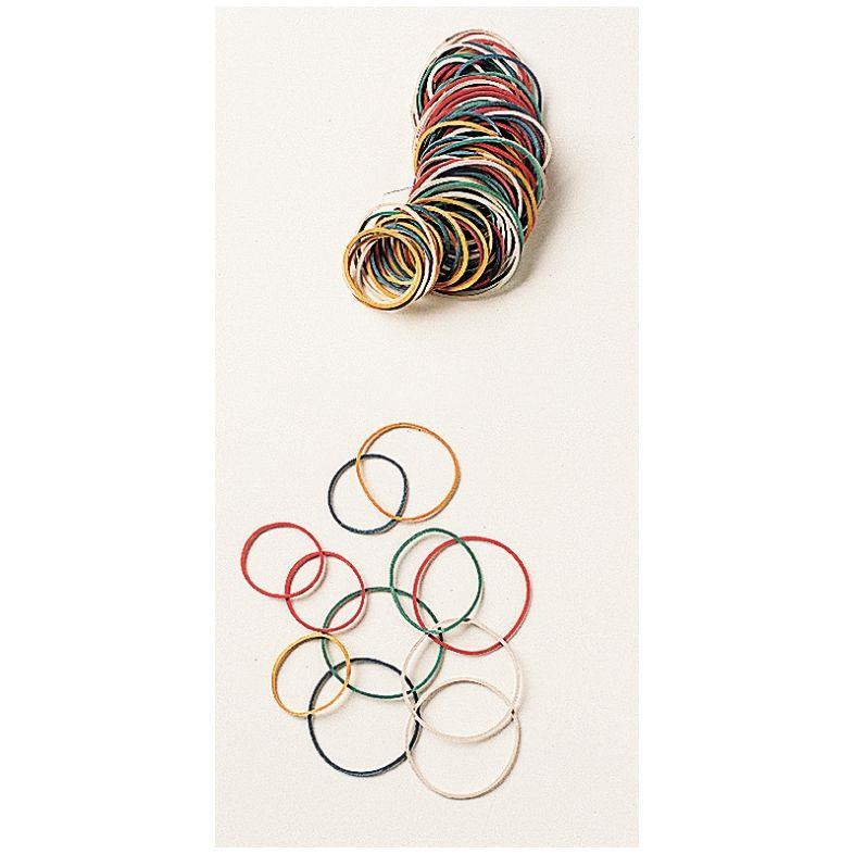 Sachet de bracelets caoutchouc coloris assortis 250g | Manutan