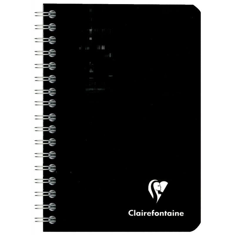 Carnet à reliure intégrale 100 pages CLAIREFONTAINE, format 9x14 cm, quadrillé 5x5, papier 90g