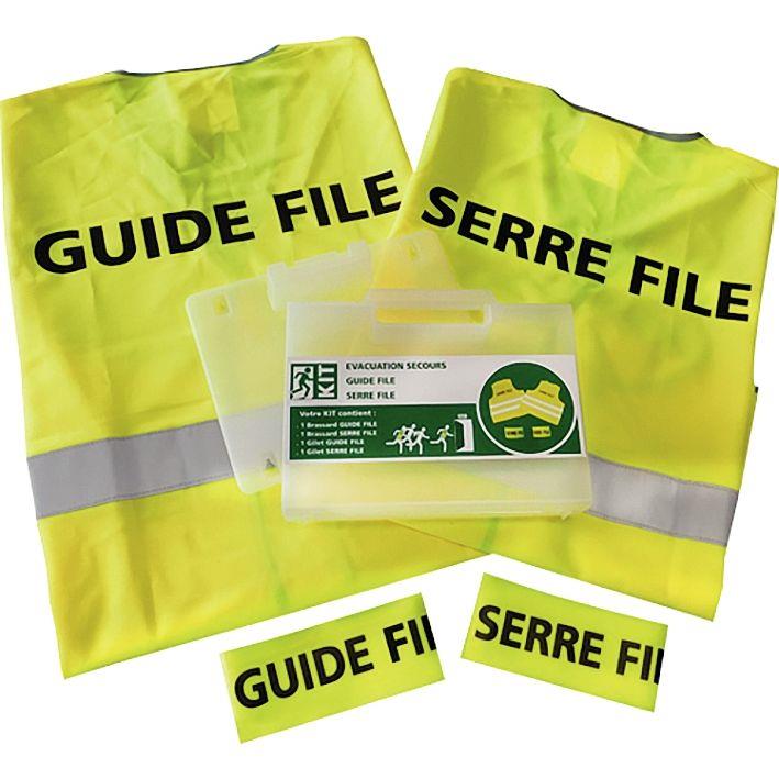 Kit d'évacuation pour guide file et serre file