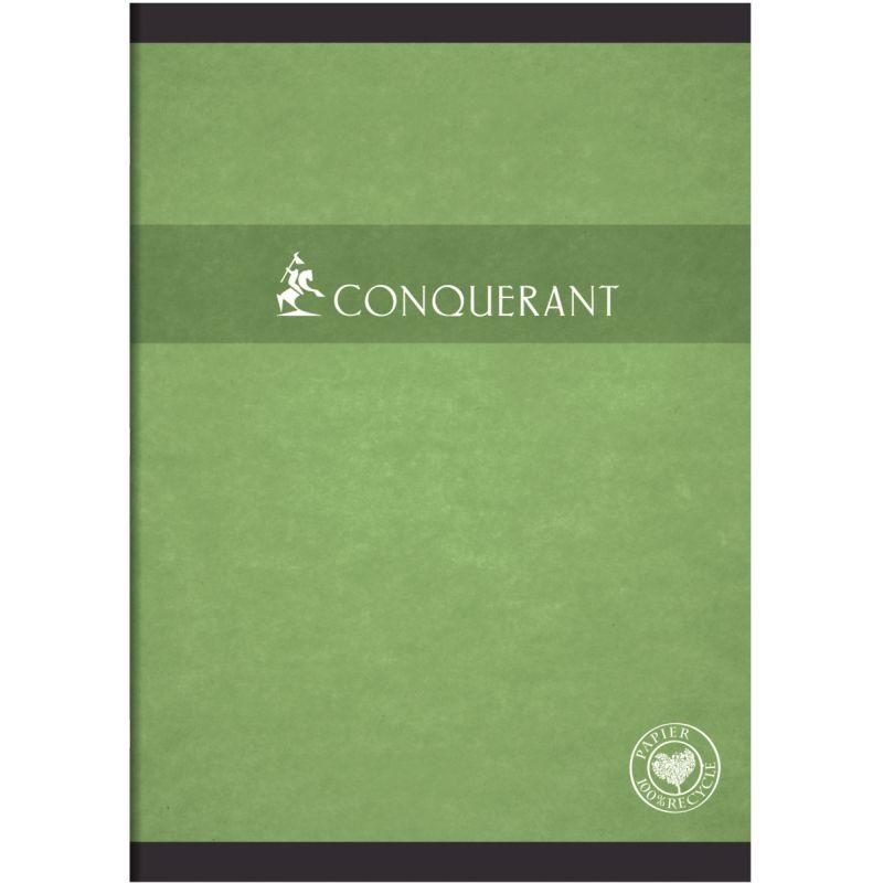 Piqûre 96 pages CONQUERANT RECYCLE, format A4, seyès, papier 70g