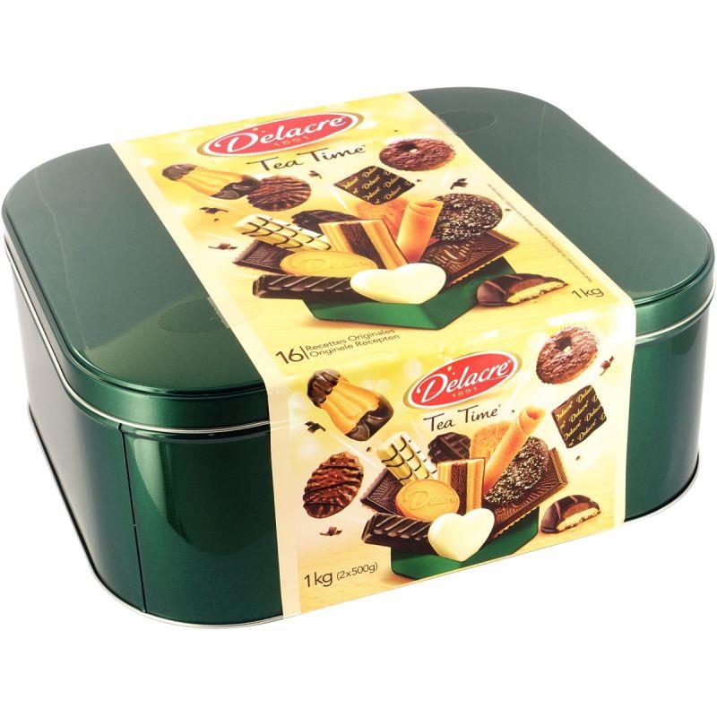 Boite de biscuits DELACRE Tea Time 1kg