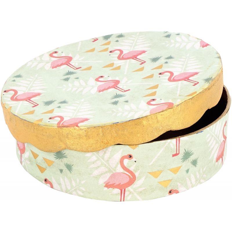 Lot de 8 boites rondes fantaisie diamètre 11 cm